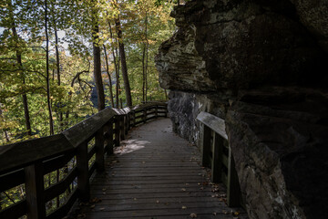 Rock Wall and Walkway to Brandywine Falls