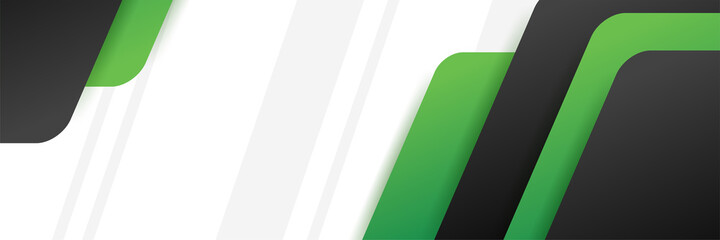 Modern black and green banner background. Vector abstract graphic design banner pattern background template.