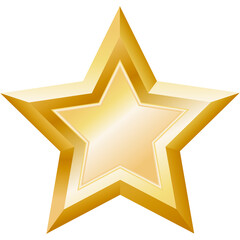 Gold stars isolated on white background