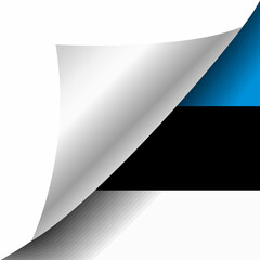 Hidden Estonia flag with curled corner