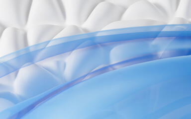 Soft and fluffy fabric, 3d rendering.