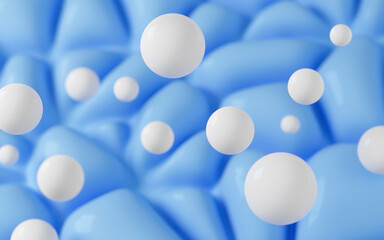 Soft and fluffy fabric, 3d rendering.