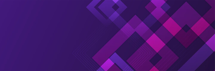 Purple technology banner background. Vector abstract graphic design banner pattern background template.