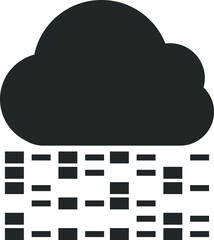 Cloud computing, cloud server, cloud data icon vector 