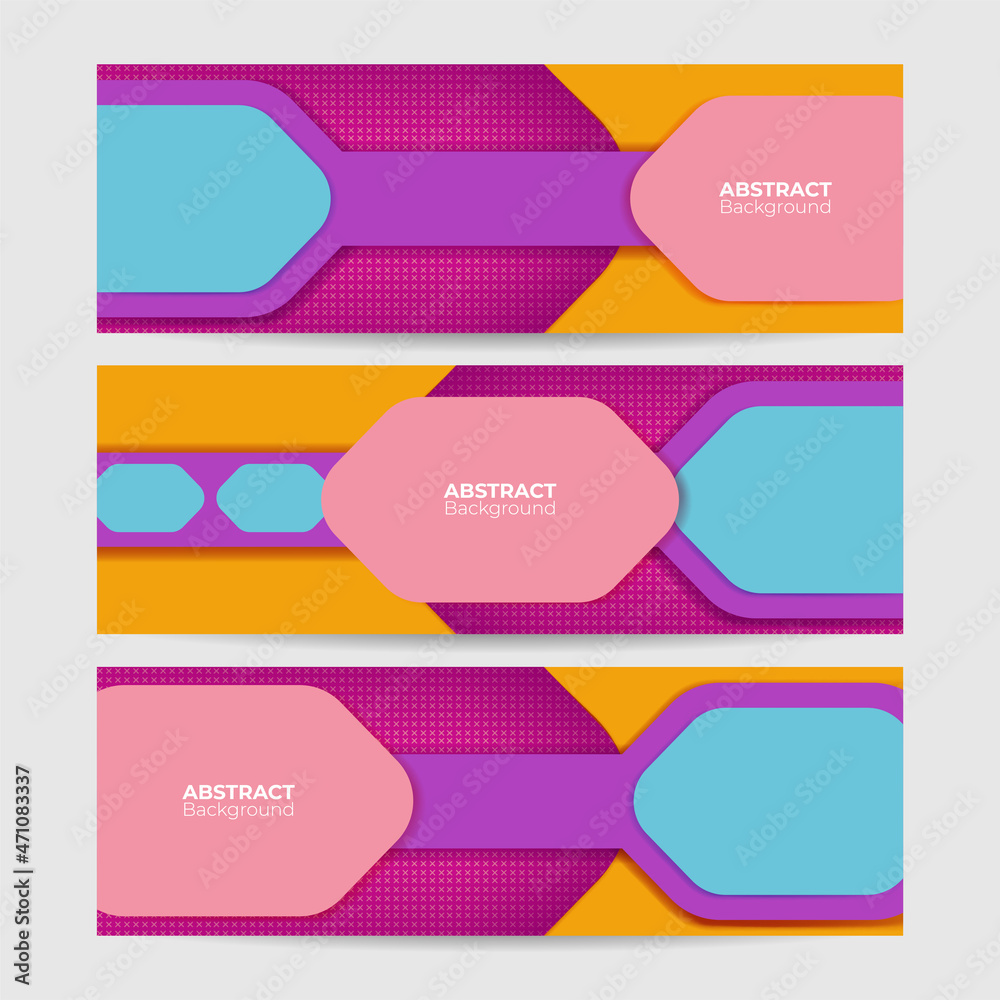 Poster Abstract banner background. Vector abstract graphic design banner pattern background template.
