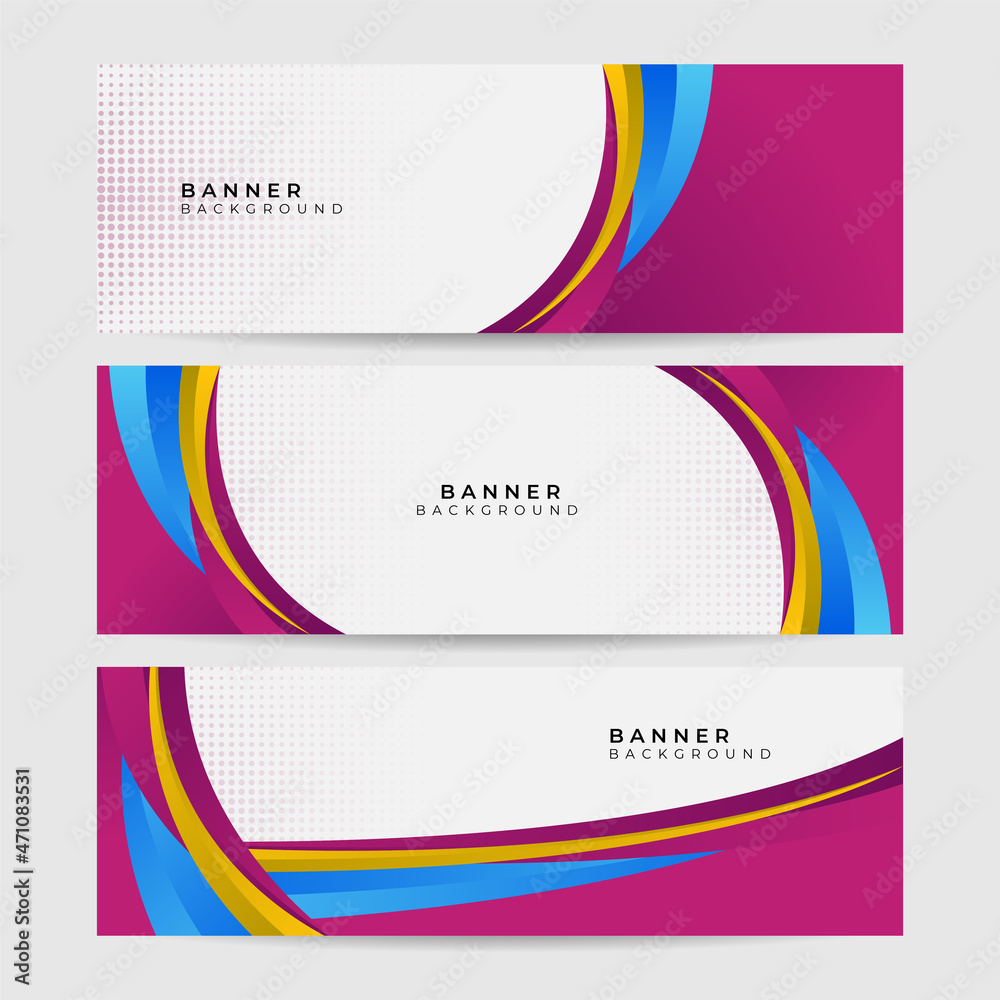 Poster Abstract banner background. Vector abstract graphic design banner pattern background template.
