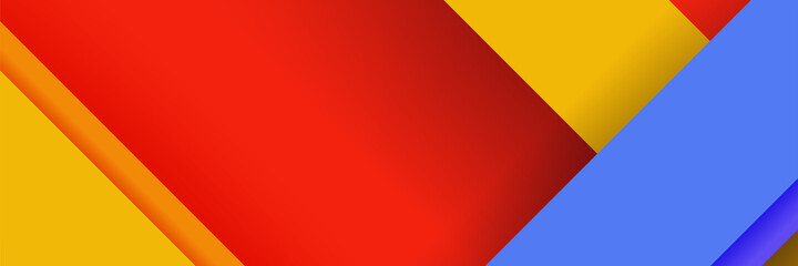 Yellow blue red banner background. Vector abstract graphic design banner pattern background template.
