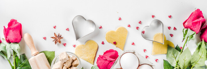 Valentine day baking background