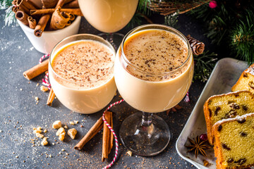 Christmas eggnog drink