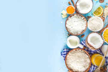 Gluten free flour baking background