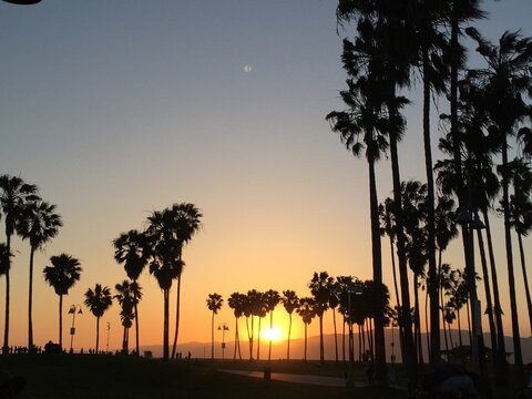 Coucher de soleil à Santa Monica