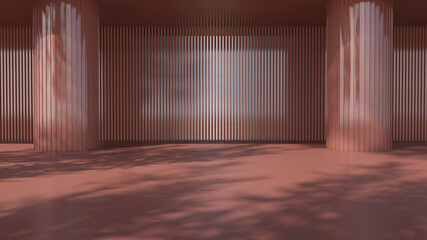 Empty room with Wall Background. 3D illustration, 3D rendering	
