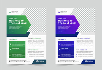 Corporate business flyer template design