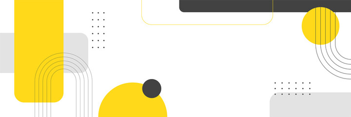 Black and yellow modern wide minimal banner