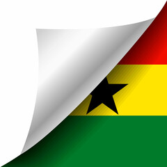 Hidden Ghana flag with curled corner