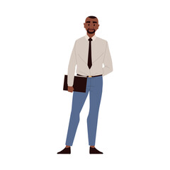 black businessman with folder