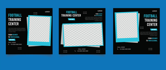 Footbal club training social media post