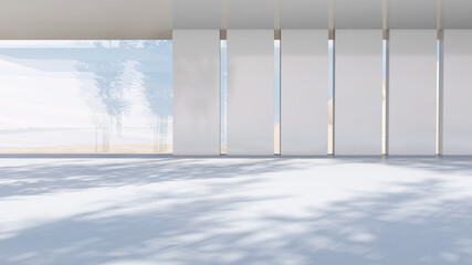 Empty room with Wall Background. 3D illustration, 3D rendering	