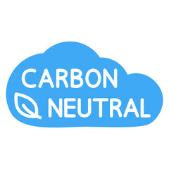 Carbon neutral. CO2 recycling icon. Carbon neutral footprint