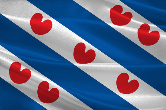 Flag of Friesland of Netherlands