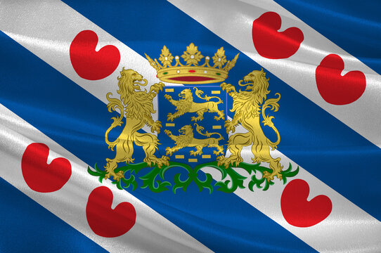 Flag of Friesland of Netherlands