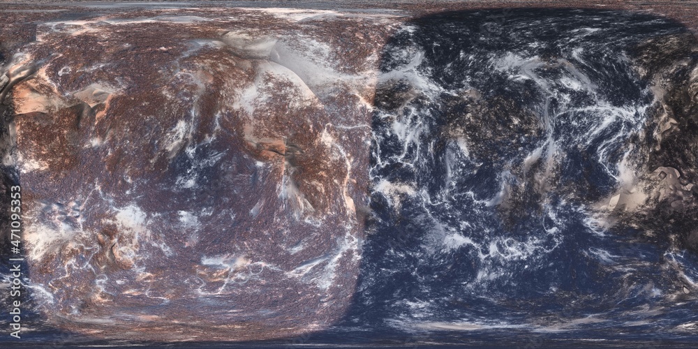 Wall mural the texture of the stone. planetoid. hdri. equidistant projection. spherical panorama. panorama 360.