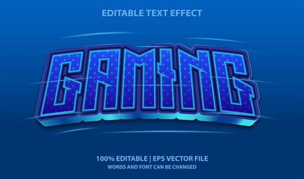 Gaming Editable Text Effect Style Vector