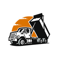 Dump truck tipper truck vector illustration © bonky