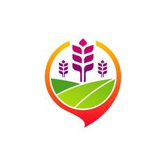 Consult farm logo design vector template. Farm logo concept