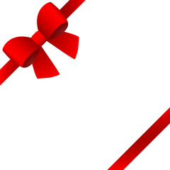 Red gift bow for the holiday. 