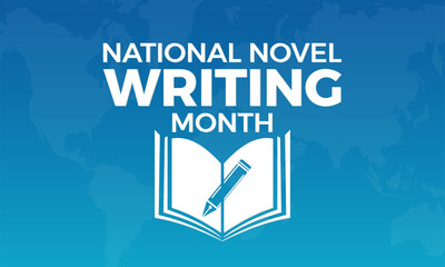 National Novel Writing awareness month banner design Vector template