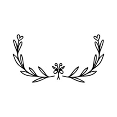 Floral Frame Line Art