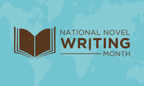 National Novel Writing awareness month banner design Vector template