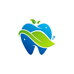 Leaf Dental logo design vector template. Farm logo concept