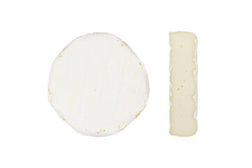 Minever cheese, isolated on white