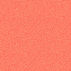 Seamless pattern of stones or smooth pebbles in coral color.Square background,like structure of cells under microscope.Texture,top view.Close-up design template,mockup,banner,commercial,text,website.