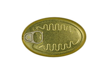 Tin can, isolated on white.