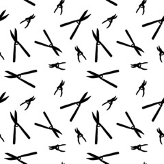 Hedge shears and pruning shears background