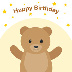 It is a birthday card with a cute teddy bear.