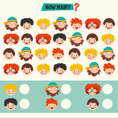 Math Worksheet Template With How Many