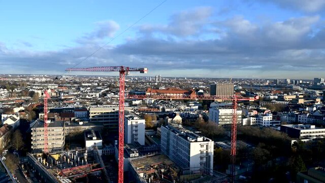 Time lapse video of a construction site at the University of Hamburg, Germany. 