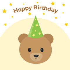 It is a birthday card with a cute teddy bear.