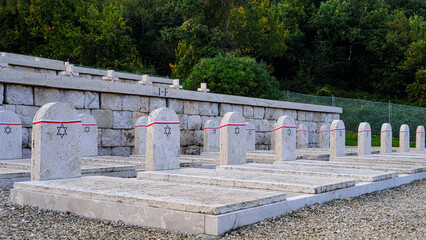 View of the Polish Cemetery in Cassino, Latium, Italy