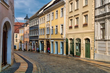 Fototapeta na wymiar görlitz, deutschland - historische neißstraße in der altstadt