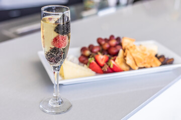 special toasting cocktails at wedding reception 