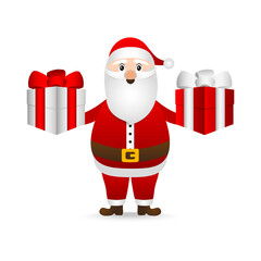 Santa Claus for christmas on a white background 