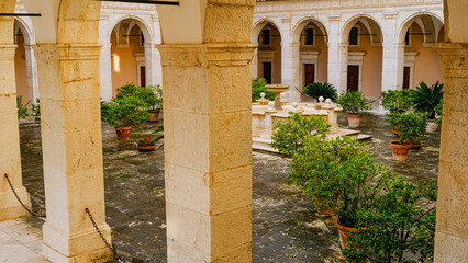 Fototapeta na wymiar View of Montecassino Abbey, Cassino, Latium, Italy
