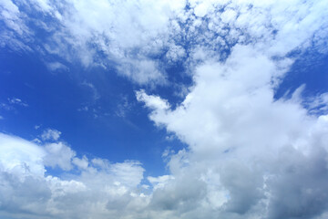 Copy space summer blue sky and white cloud abstract background. 