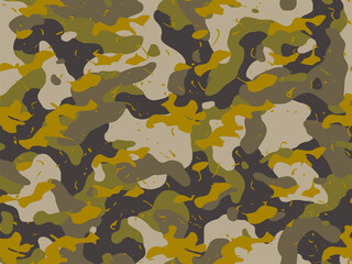 Full seamless camouflage texture skin pattern vector for military textile. Usable for Jacket Pants Shirt and Shorts. Army camo masking design for hunting fabric print and wallpaper. 