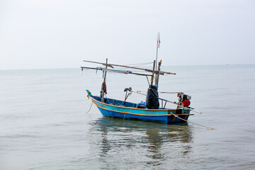 Naklejka na ściany i meble small fishing boat,Koh Mook Coast Line